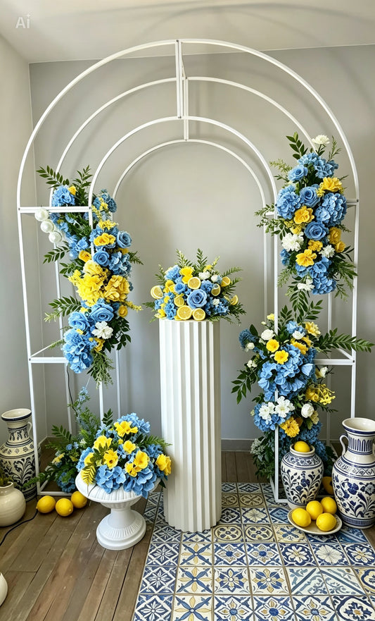 Arche de mariage rond blanche démontable