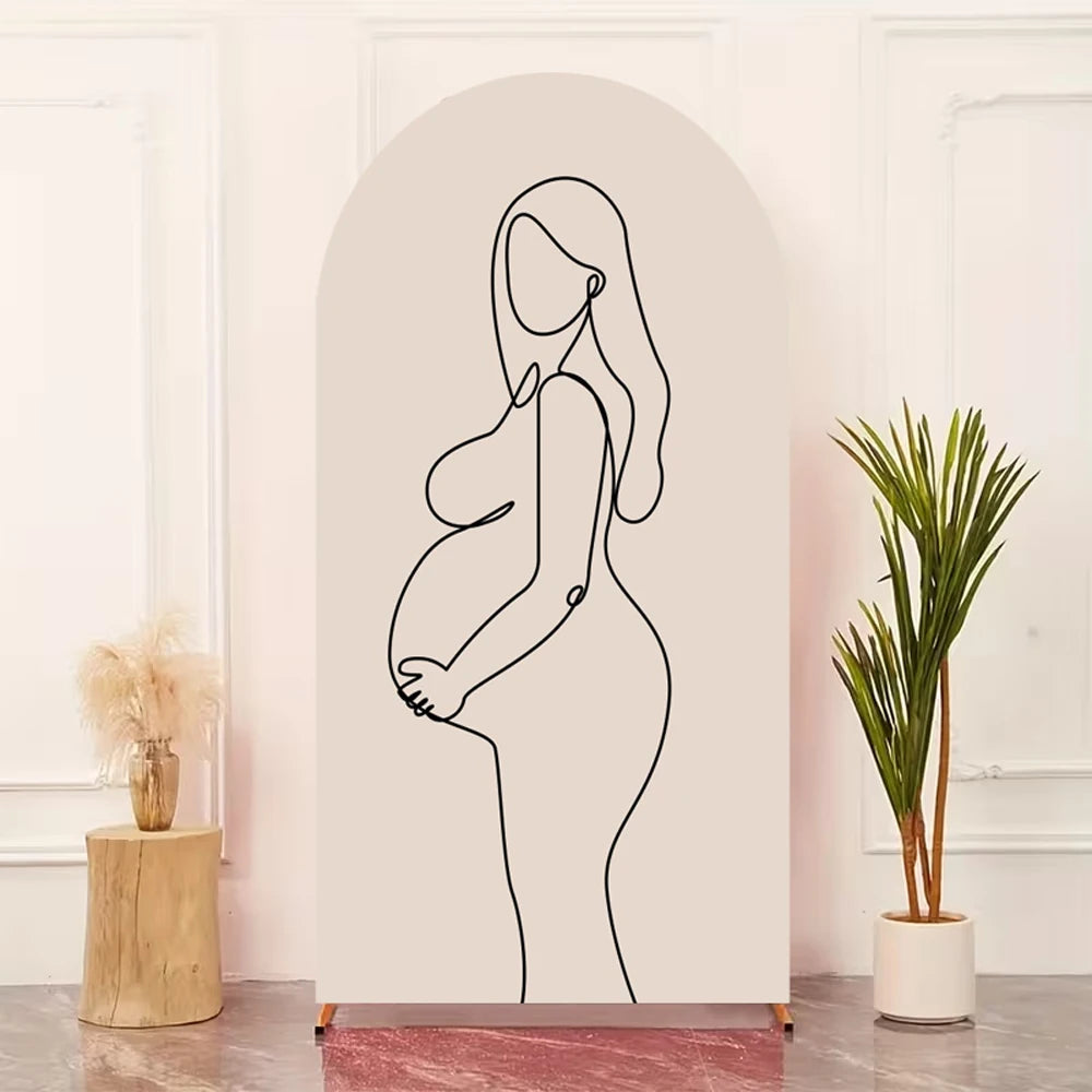 Fond Arche beige ondulée - Bacdrop PERSONNALISABLE ✨📷