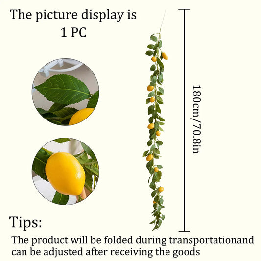 Guirlande Citron Décorative – Accessoire Dolce Vita pour Arche & Table Événement