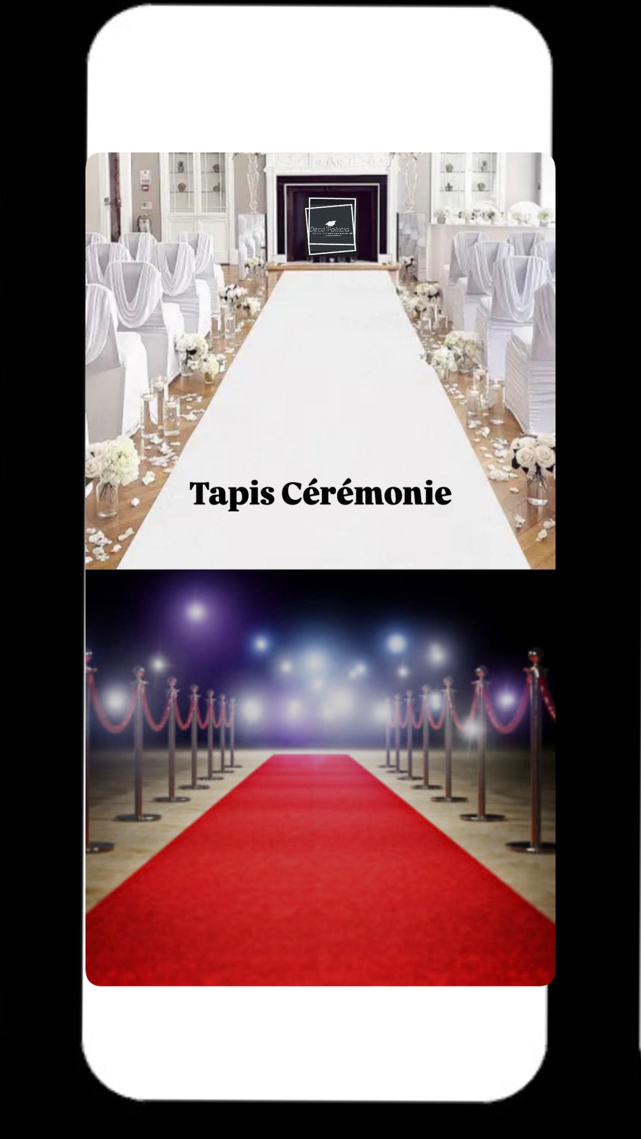 Tapis cérémonie mariage et événements