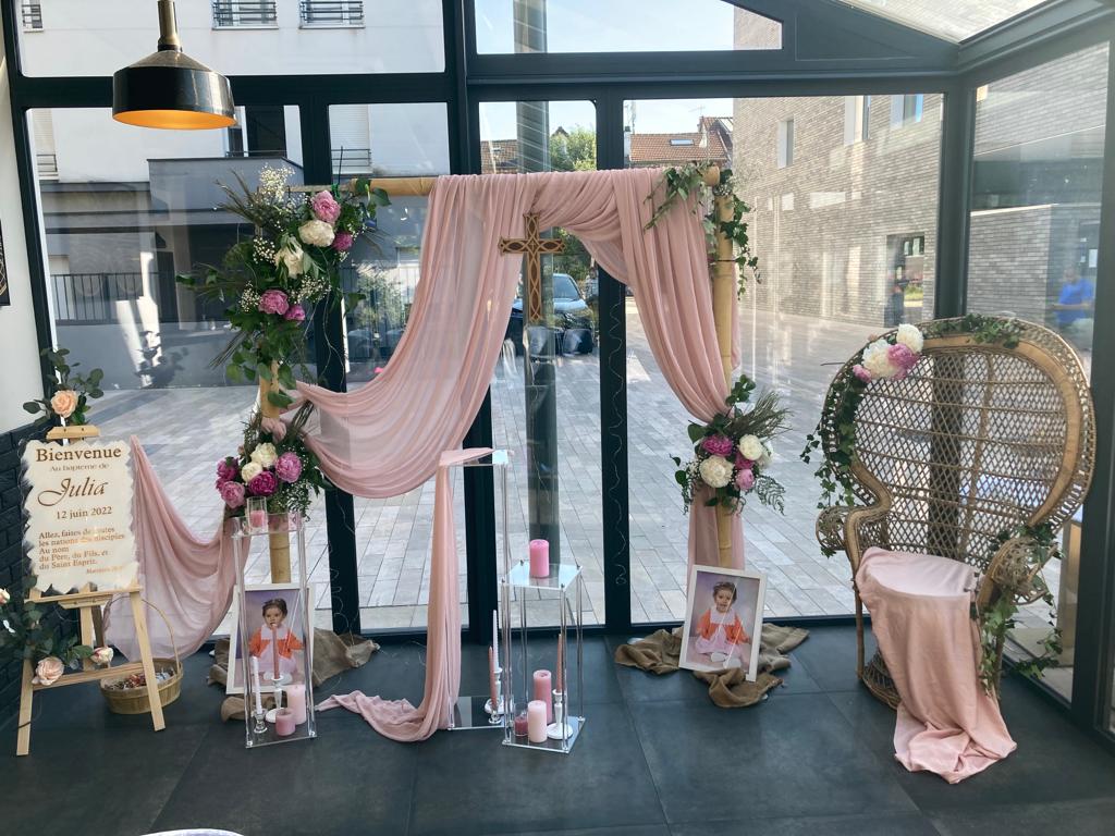 Kit Décoration Élégant- Fleurs- Drapé & Options Complètes