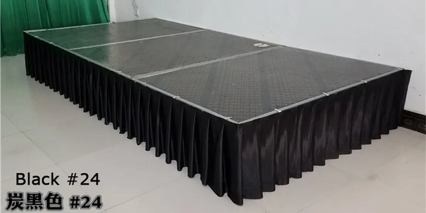 White Pleated Table Skirt Wedding Backdrop Curtains for Table Clothes Table Cover Wedding Stage Table Skirting for Event Party