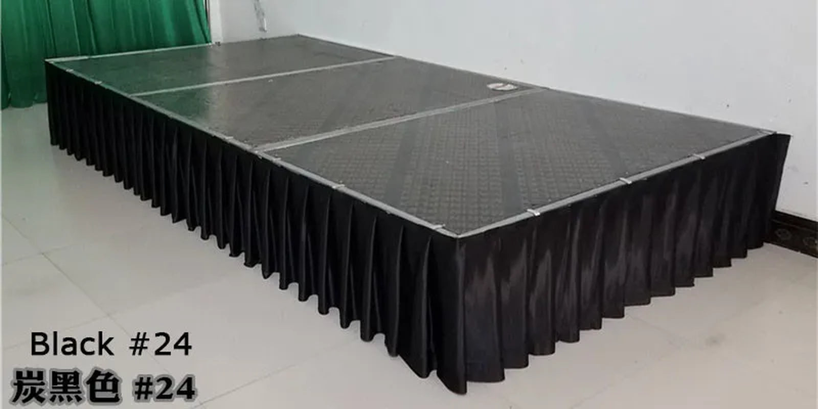 White Pleated Table Skirt Wedding Backdrop Curtains for Table Clothes Table Cover Wedding Stage Table Skirting for Event Party