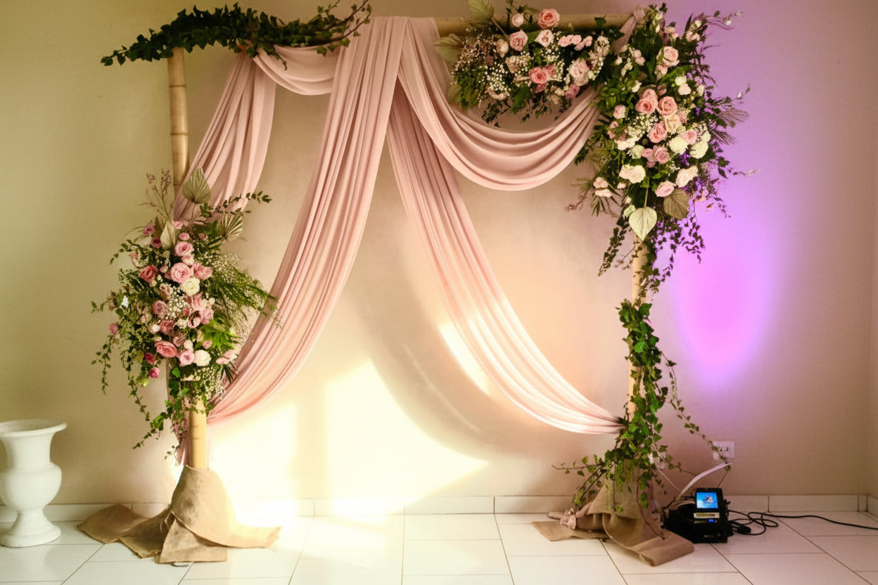 Rrideau décoratif - Fond voilage élégant mariage