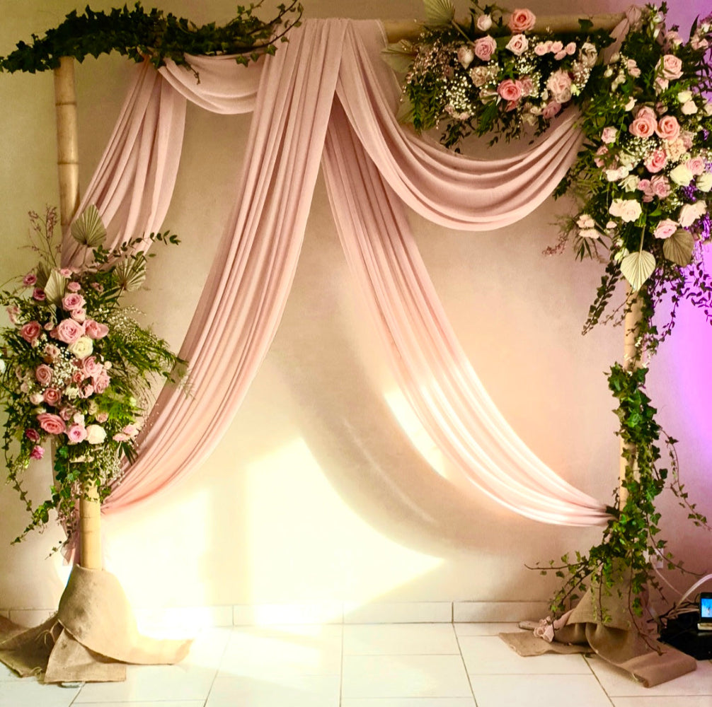 Kit Décoration Élégant- Fleurs- Drapé & Options Complètes