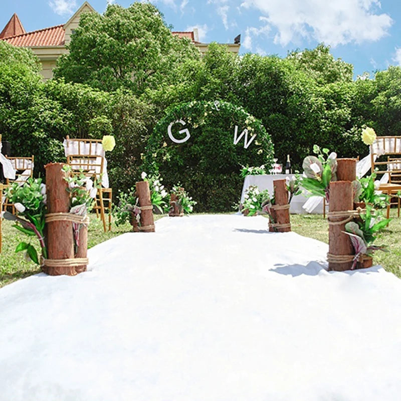 Beautiful Wedding Decoration White Carpet Party Ceremony Banquet Wedding Aisle Runner Anti-Slip Non-Woven Fabric Wedding Carpet