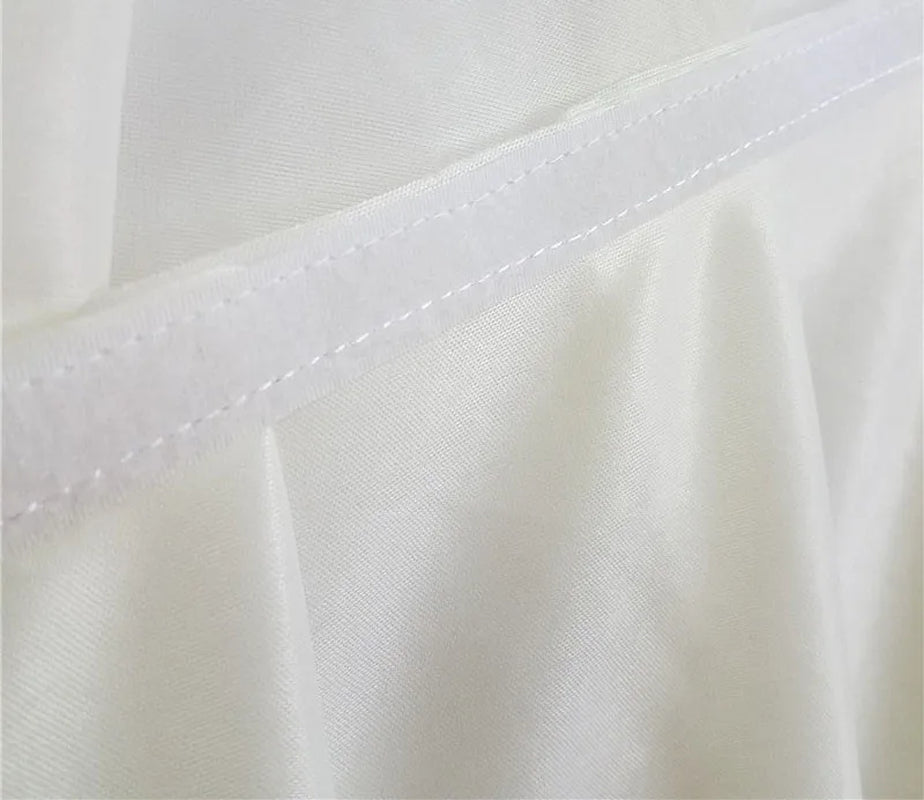 White Pleated Table Skirt Wedding Backdrop Curtains for Table Clothes Table Cover Wedding Stage Table Skirting for Event Party