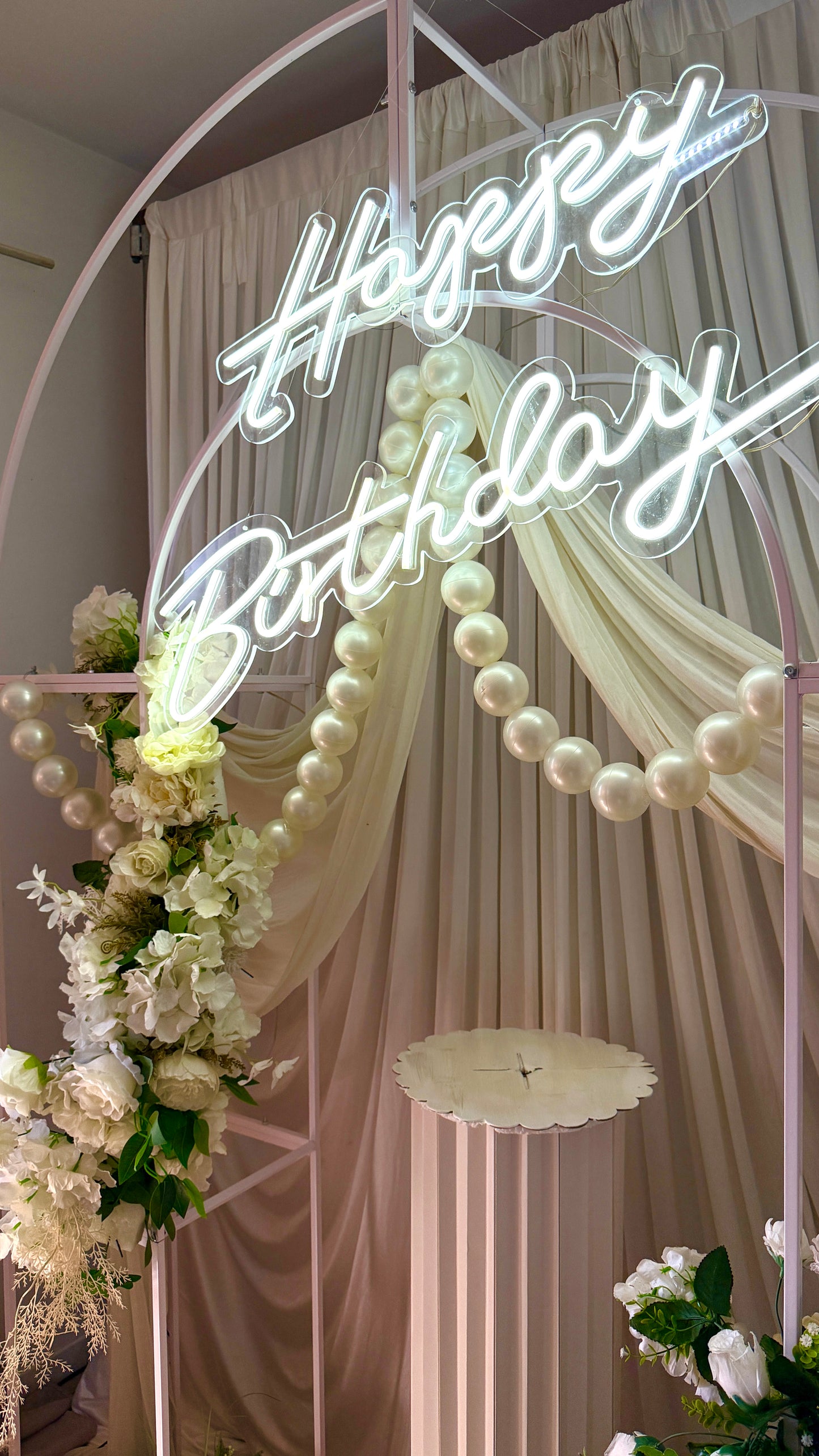 Arche de mariage ronde blanche démontable