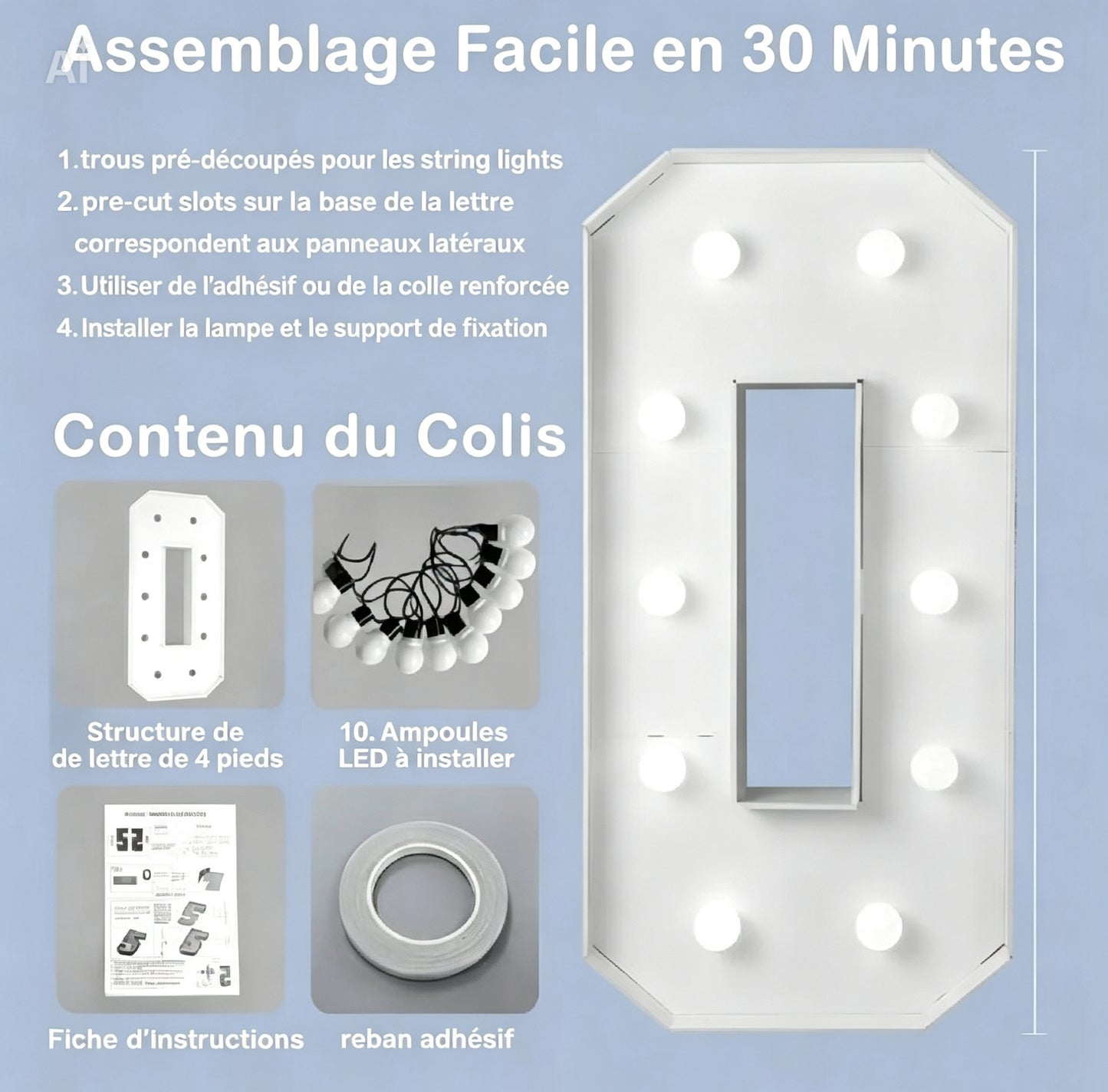Chiffres Lumineux 73 cm