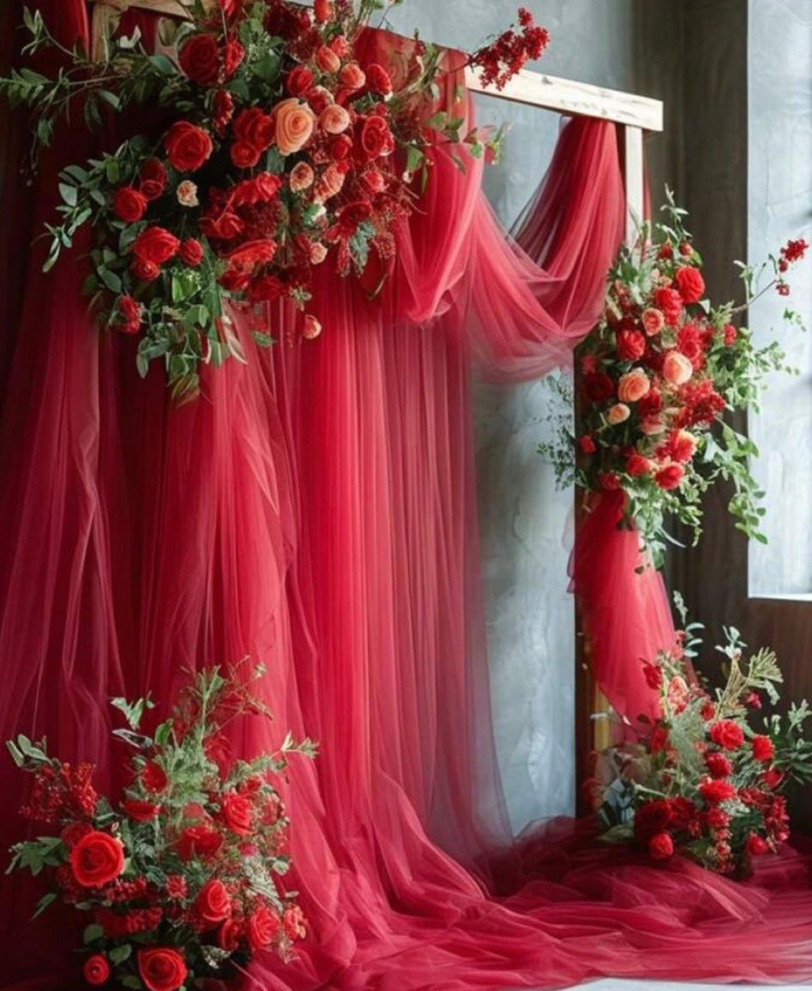 Kit Décoration Élégant- Fleurs- Drapé & Options Complètes