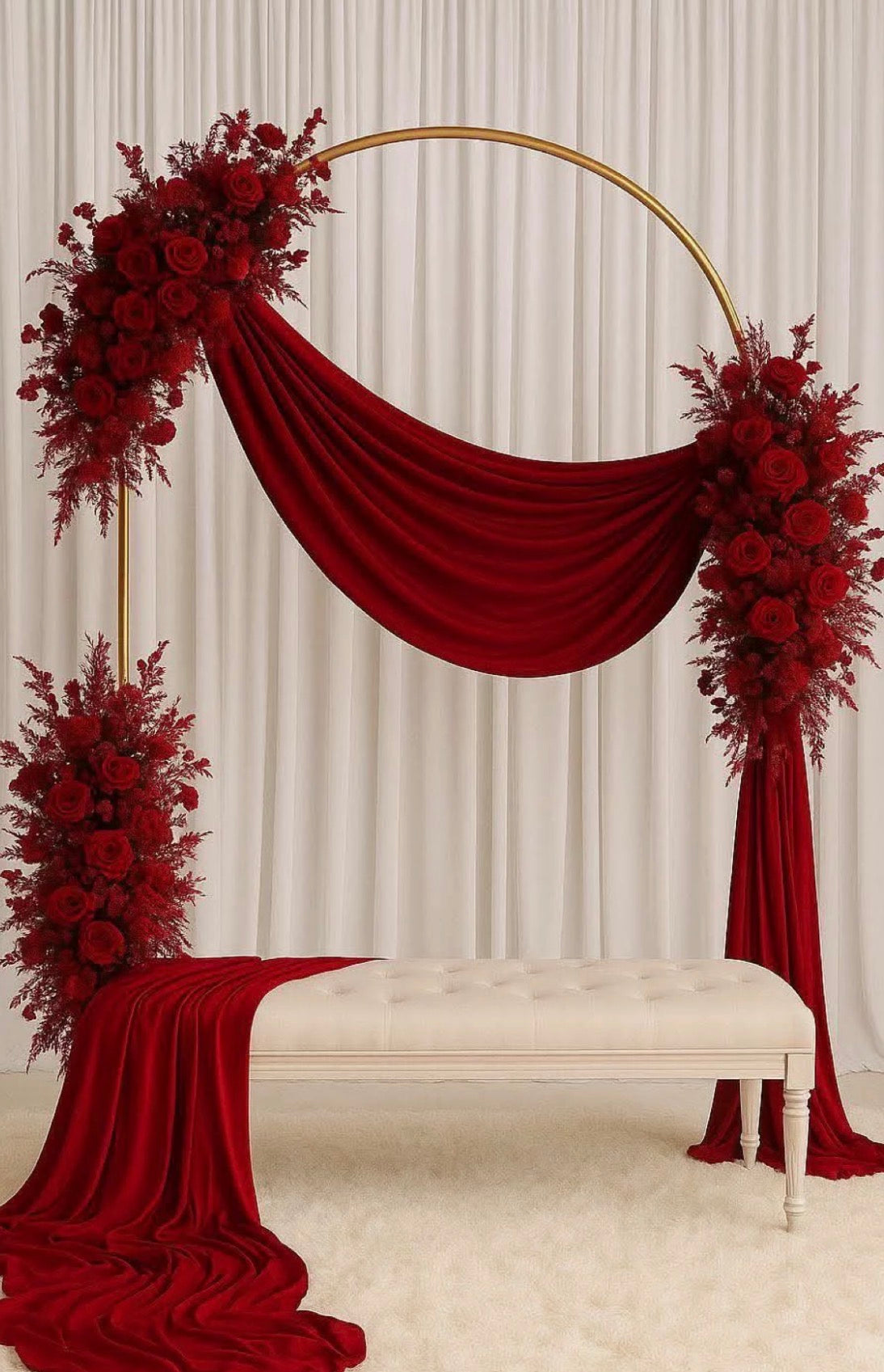 Kit Décoration Élégant- Fleurs- Drapé & Options Complètes