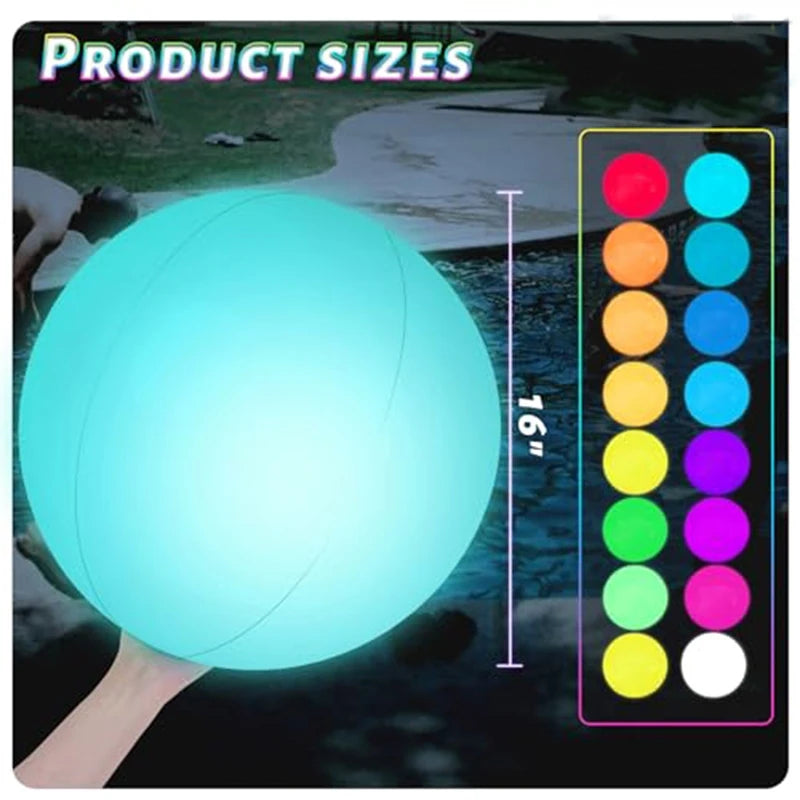 Ballon LED Flottant Multicolore – Ambiance Piscine & Jardin