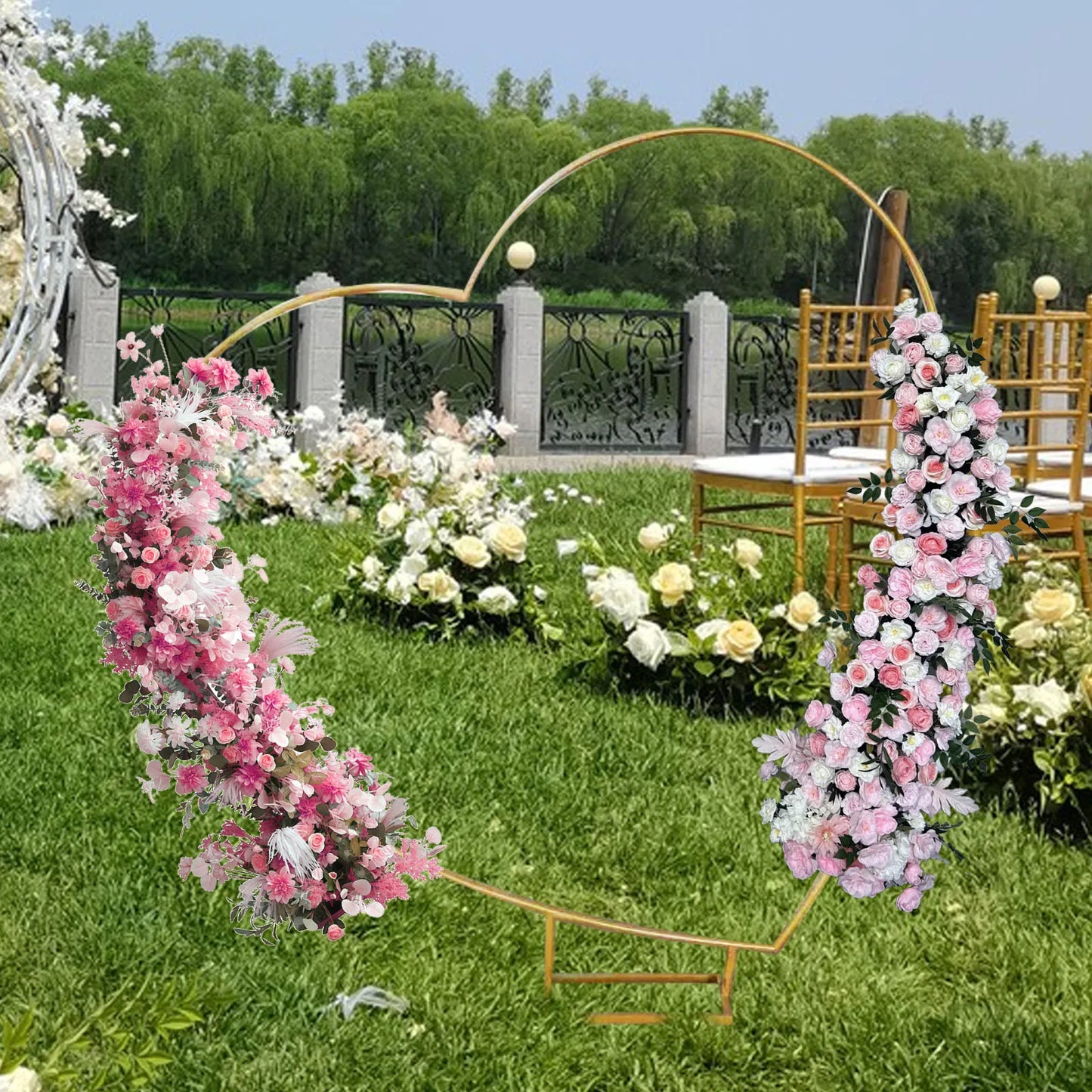Arche Cœur Décoration Mariage – Support Métal Élégant pour Demande en Mariage & Événement