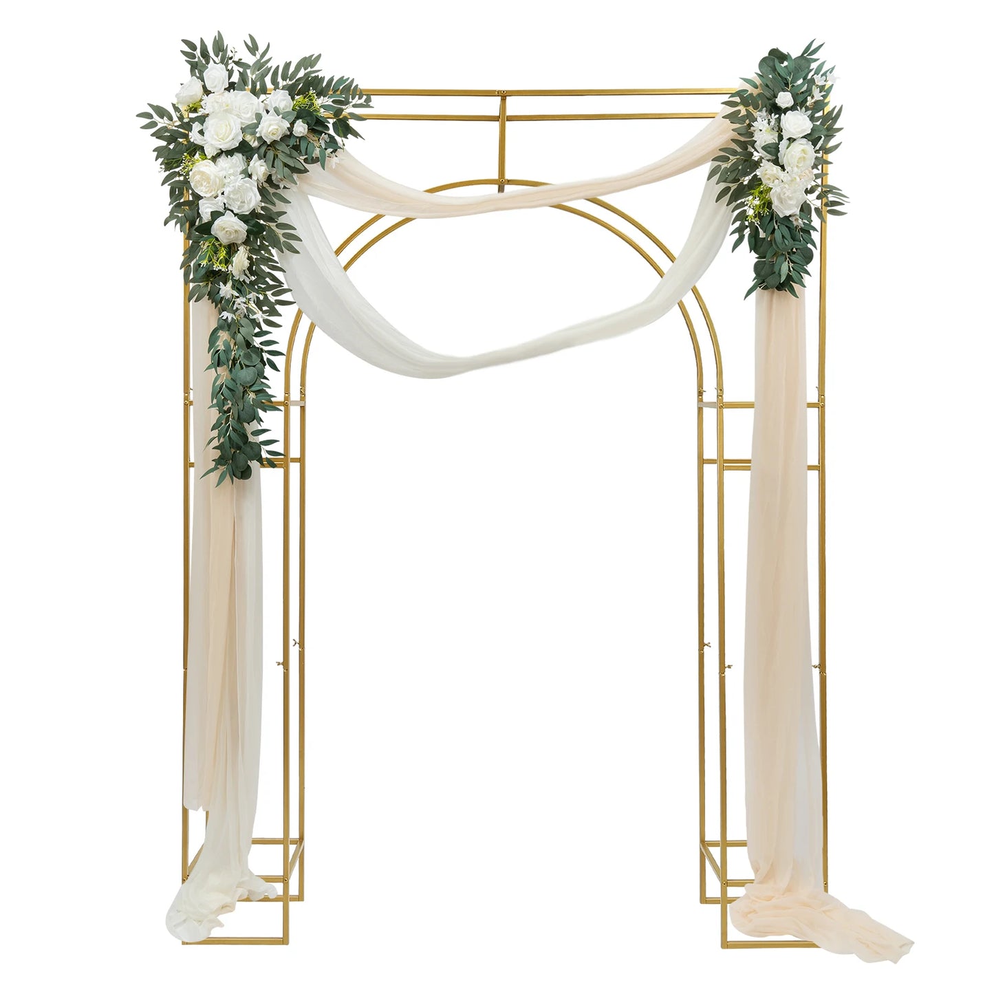 Arche de Mariage Dorée Premium 180x250 cm – Structure Métal Élégante pour Décoration Événement & Photobooth