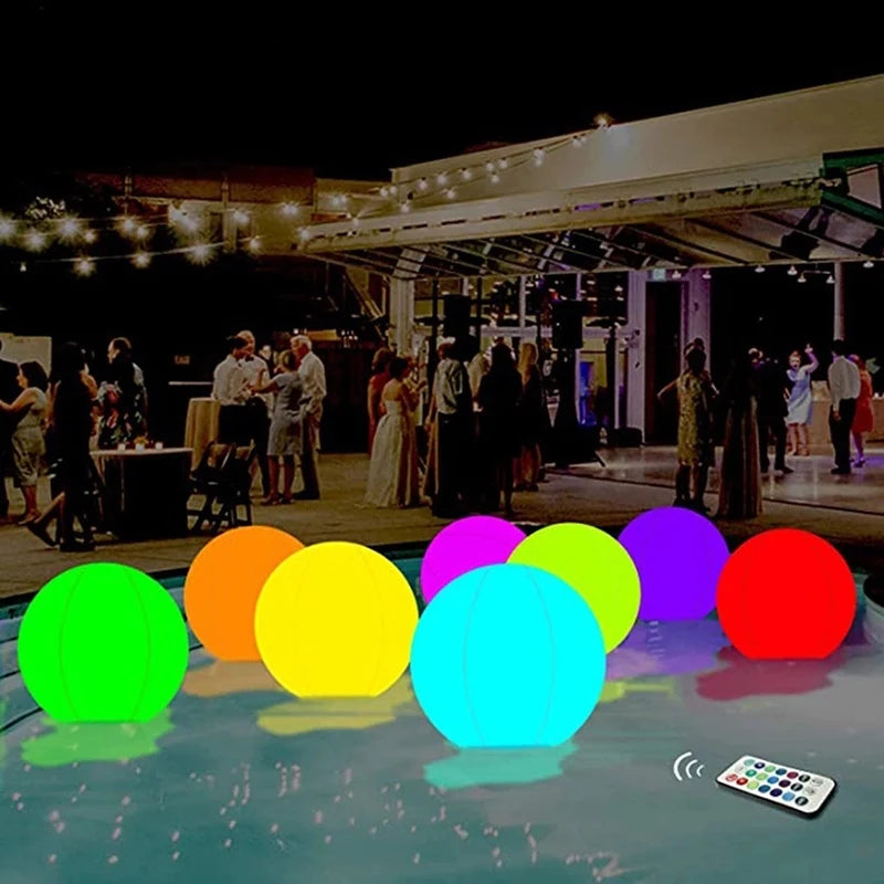 Ballon LED Flottant Multicolore – Ambiance Piscine & Jardin