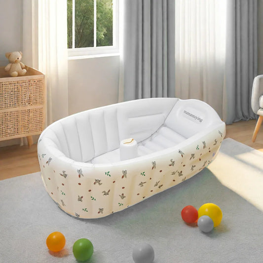 Baignoire Gonflable Bébé Portable – Piscine d’Été pour Nourrissons et Jeunes Enfants