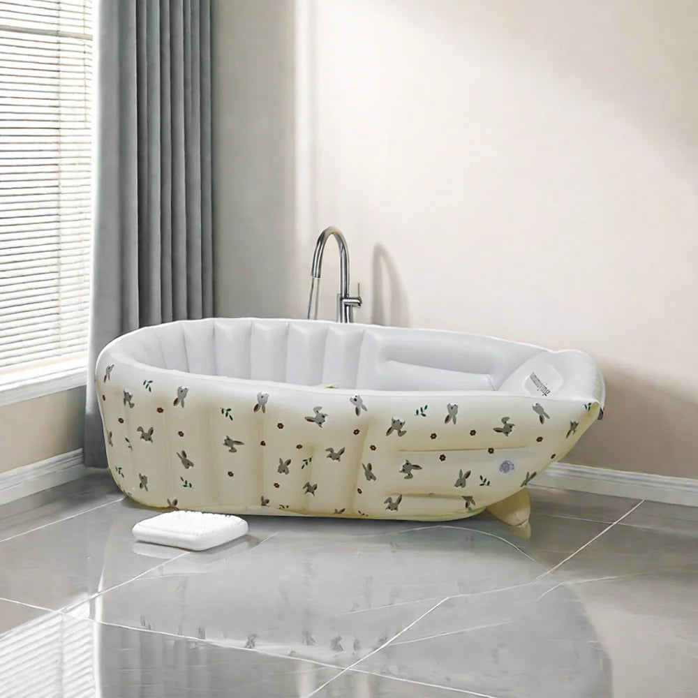 Baignoire Gonflable Bébé Portable – Piscine d’Été pour Nourrissons et Jeunes Enfants
