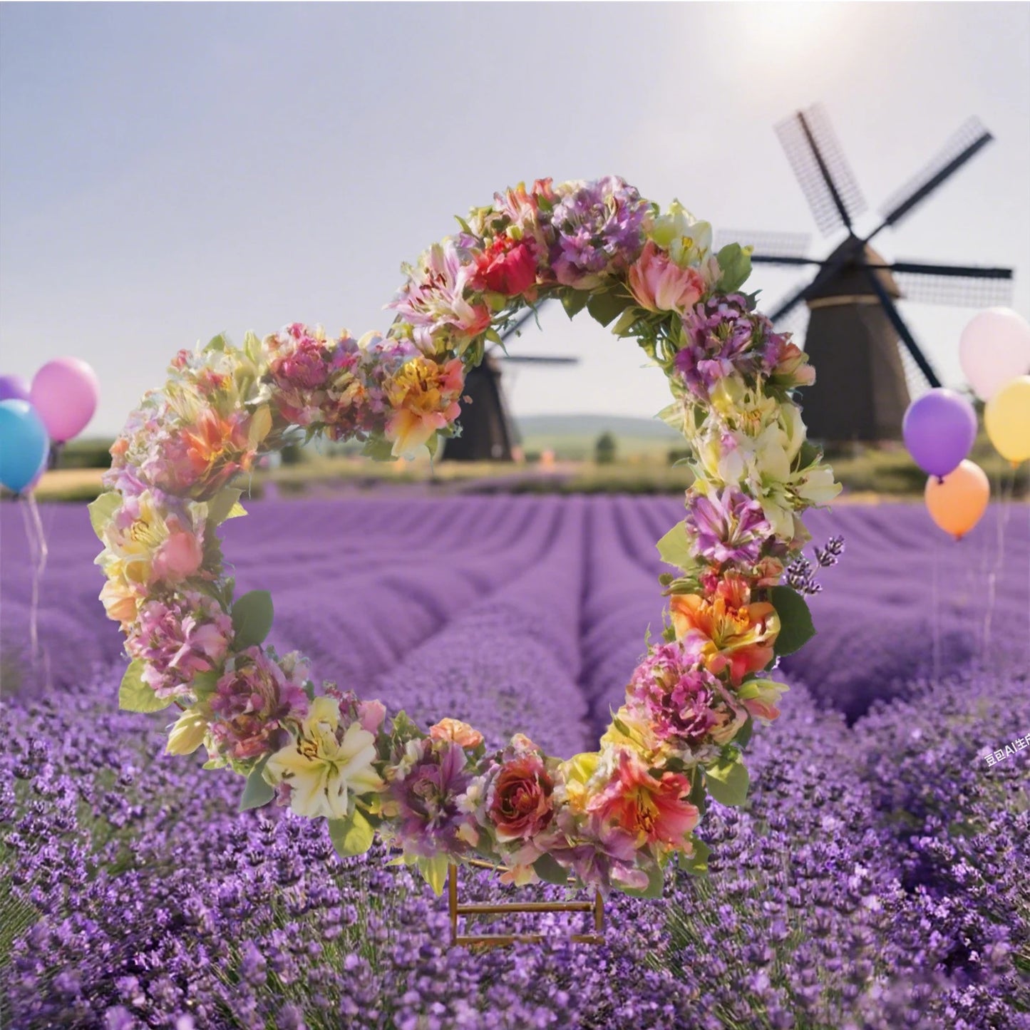 Arche Cœur Décoration Mariage – Support Métal Élégant pour Demande en Mariage & Événement