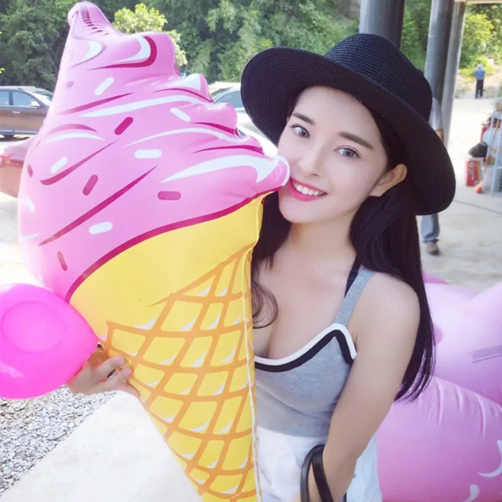 ☀️ Bouée Glace Géante Gonflable – Fun & Pool Party