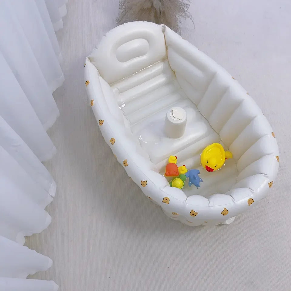 Baignoire Gonflable Bébé Portable – Piscine d’Été pour Nourrissons et Jeunes Enfants