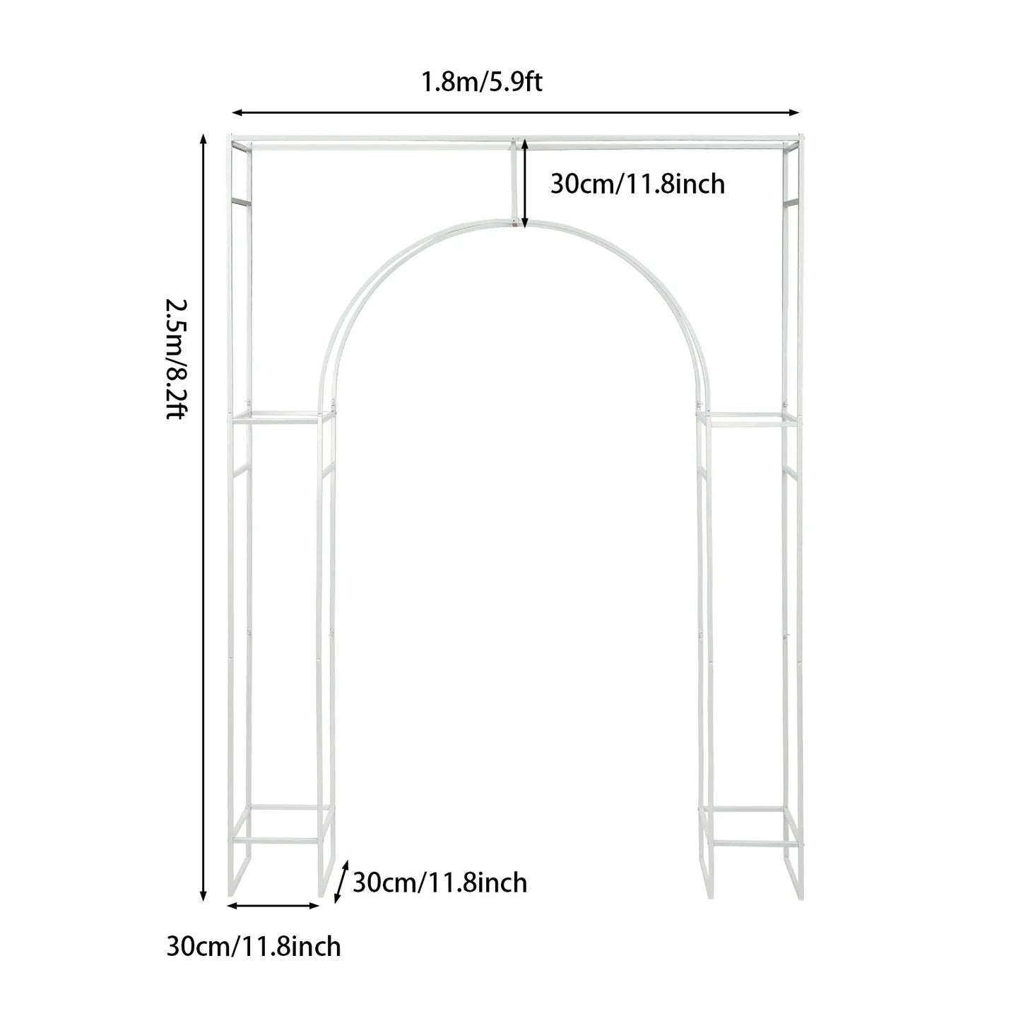 Arche de Mariage Dorée Premium 180x250 cm – Structure Métal Élégante pour Décoration Événement & Photobooth