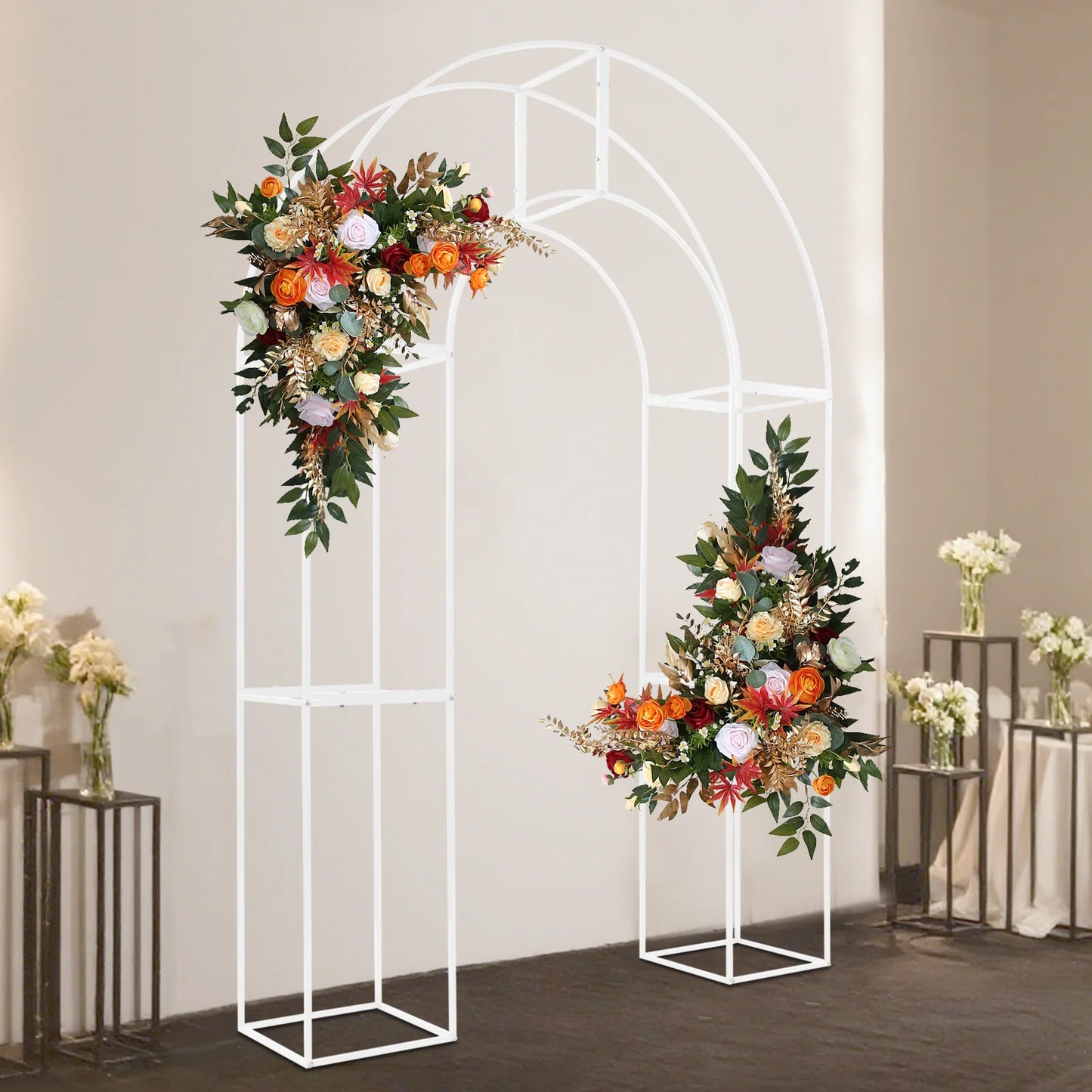 Arche de mariage ronde blanche démontable