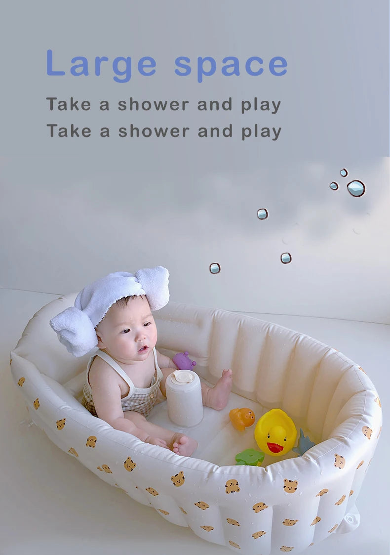 Baignoire Gonflable Bébé Portable – Piscine d’Été pour Nourrissons et Jeunes Enfants
