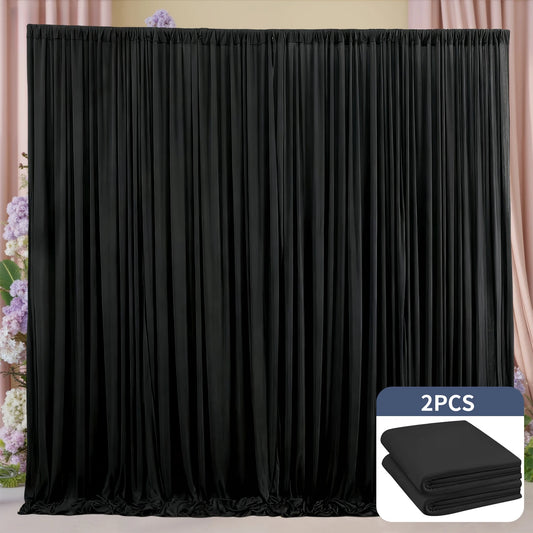 Rideau Noir Luxe 3x3m – Fond Photo & Décoration Événement Premium (Sans Plis)