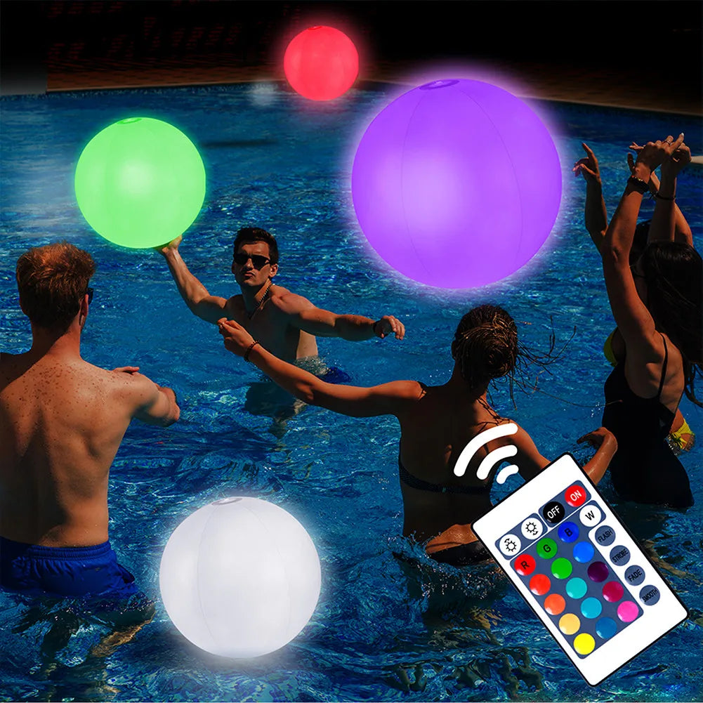 Ballon LED Flottant Multicolore – Ambiance Piscine & Jardin