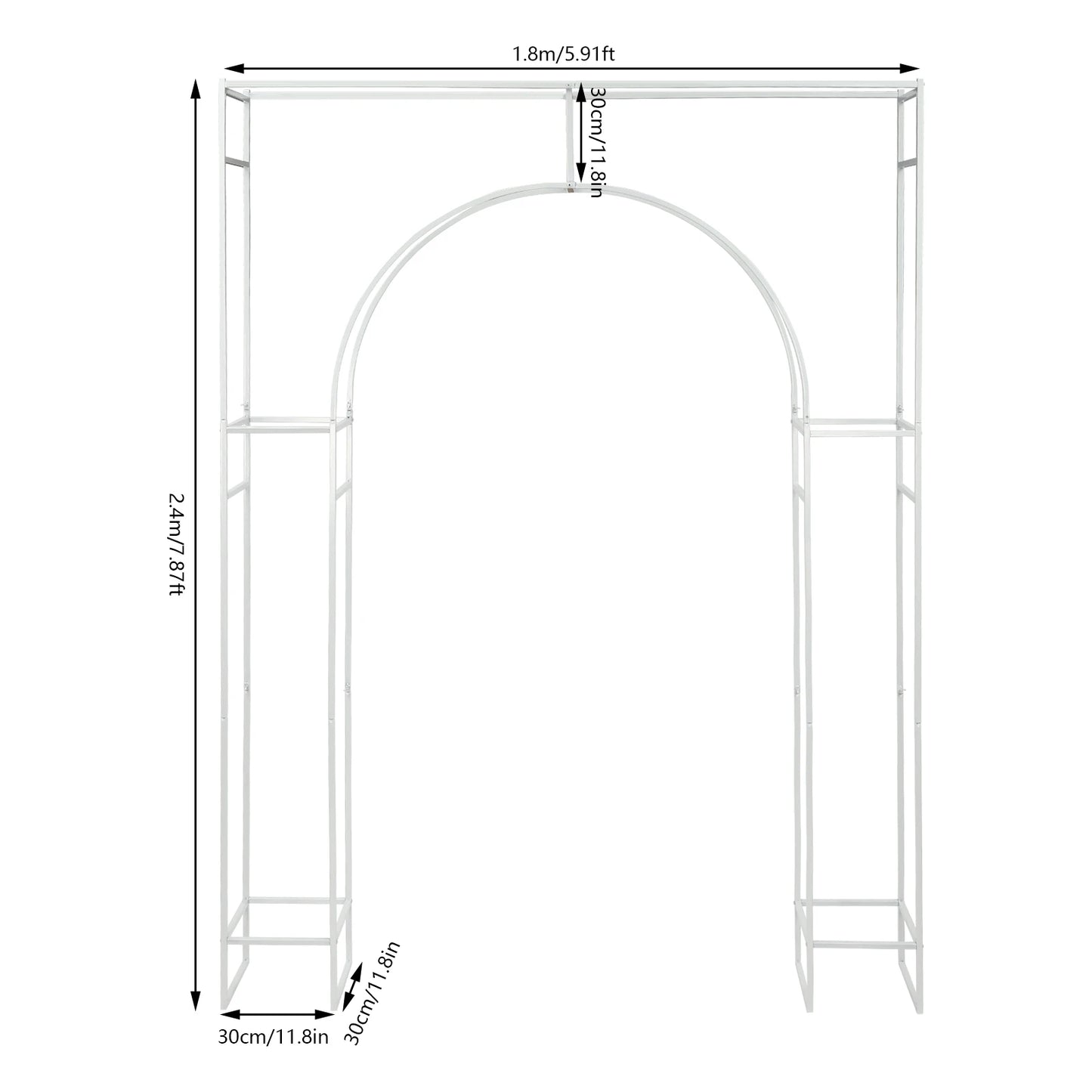 Arche de Mariage Dorée Premium 180x250 cm – Structure Métal Élégante pour Décoration Événement & Photobooth