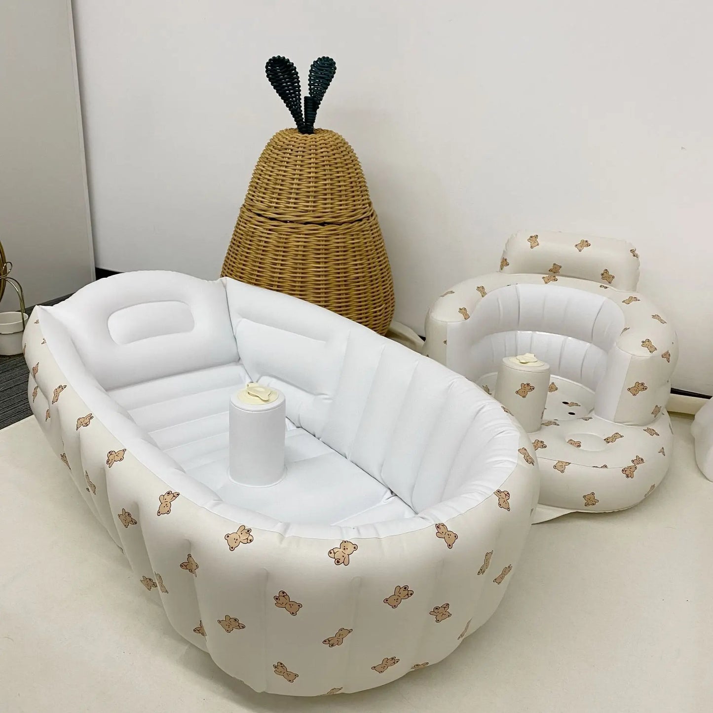 Baignoire Gonflable Bébé Portable – Piscine d’Été pour Nourrissons et Jeunes Enfants