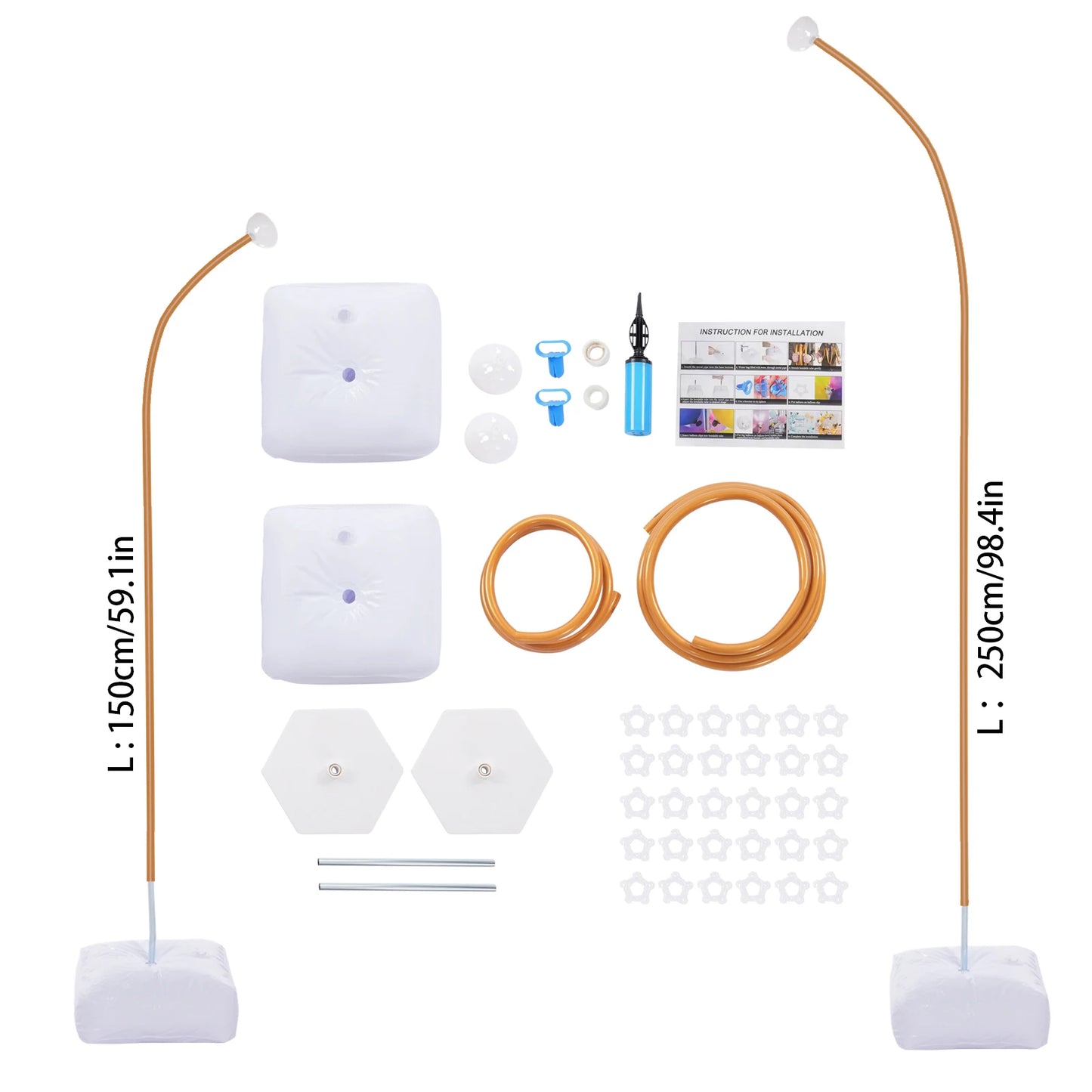 Support Arche Décorative Métal Doré – Kit Chemin de Fleurs 1,5 m+ pour Mariage & Événement