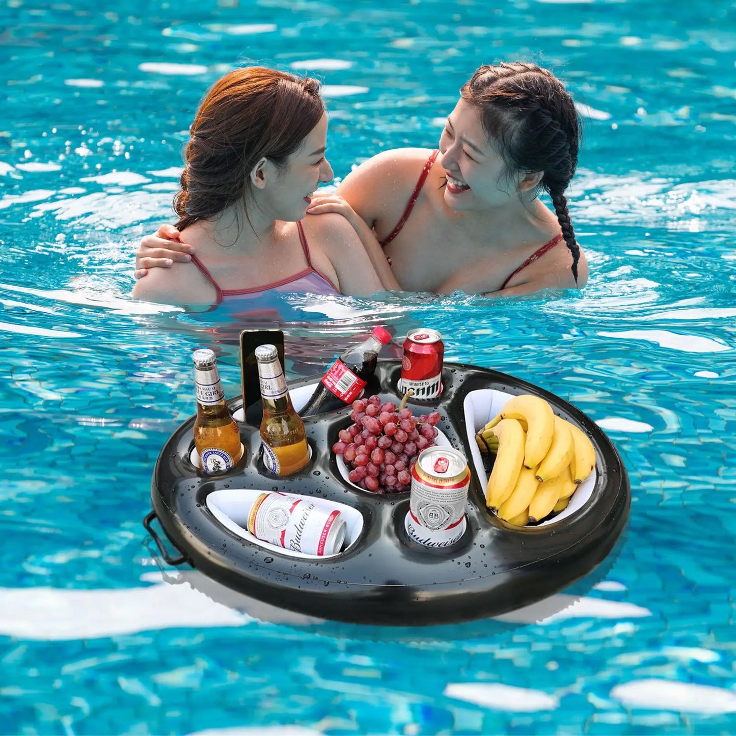 Bar Flottant Gonflable pour Piscine – Plateau Porte-Boissons & Snacks
