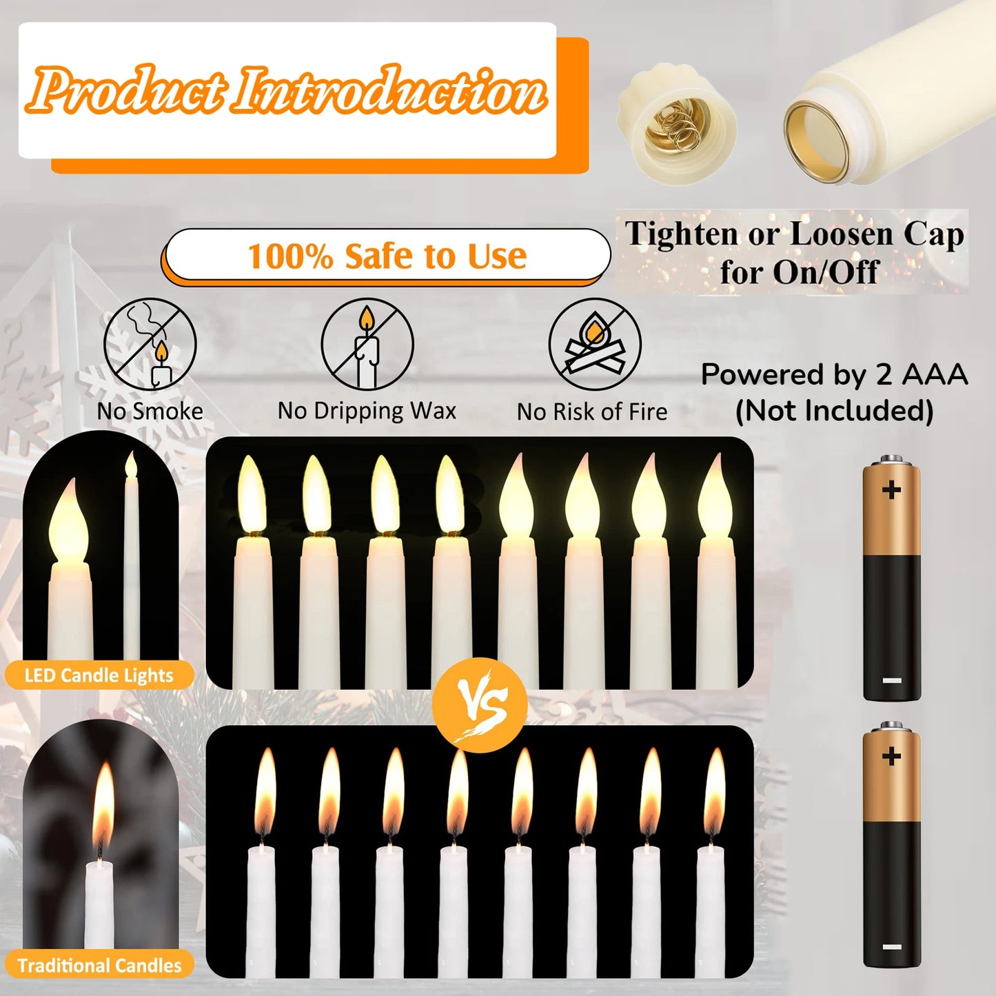 Bougies LED Sans Flamme – Décoration Élégante & Sécurisée pour Événements & Mariage