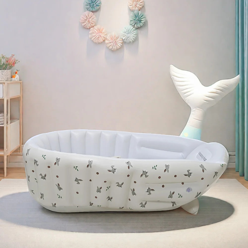 Baignoire Gonflable Bébé Portable – Piscine d’Été pour Nourrissons et Jeunes Enfants