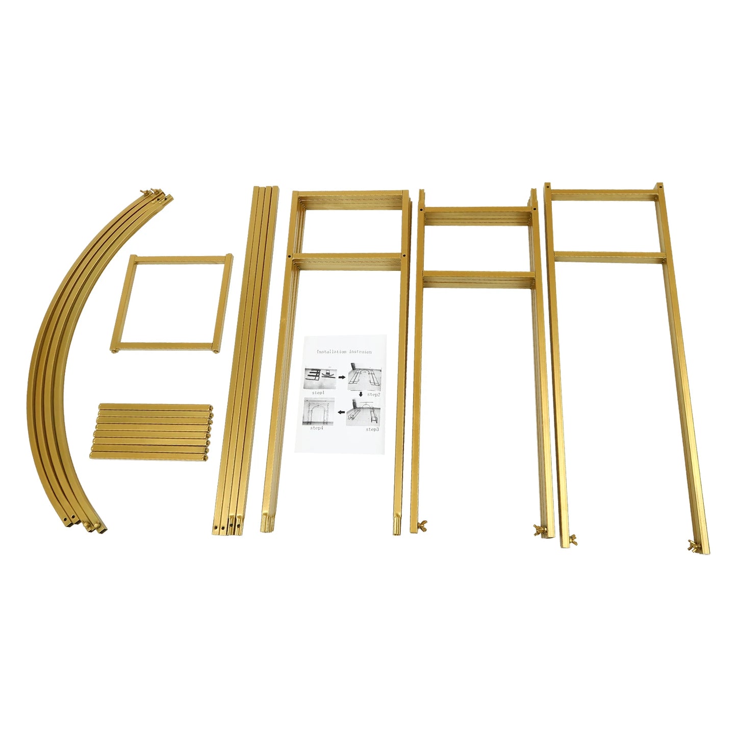 Arche de Mariage Dorée Premium 180x250 cm – Structure Métal Élégante pour Décoration Événement & Photobooth