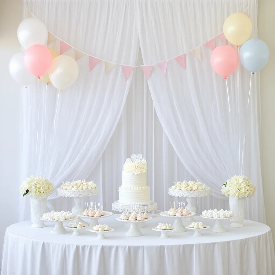 Rideau fond, bac drop mariage, fond blanc, décoration mariage, tissu arche, rideau événement, décoration fête, backdrop photo