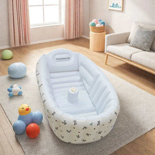 Baignoire Gonflable Bébé Portable – Piscine d’Été pour Nourrissons et Jeunes Enfants