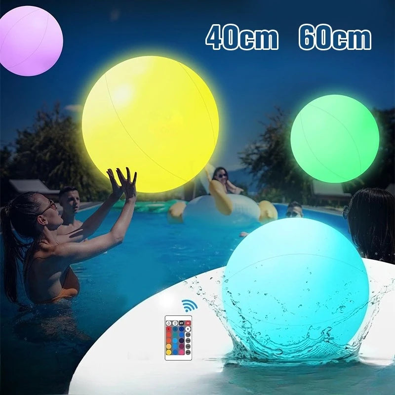 Ballon LED Flottant Multicolore – Ambiance Piscine & Jardin