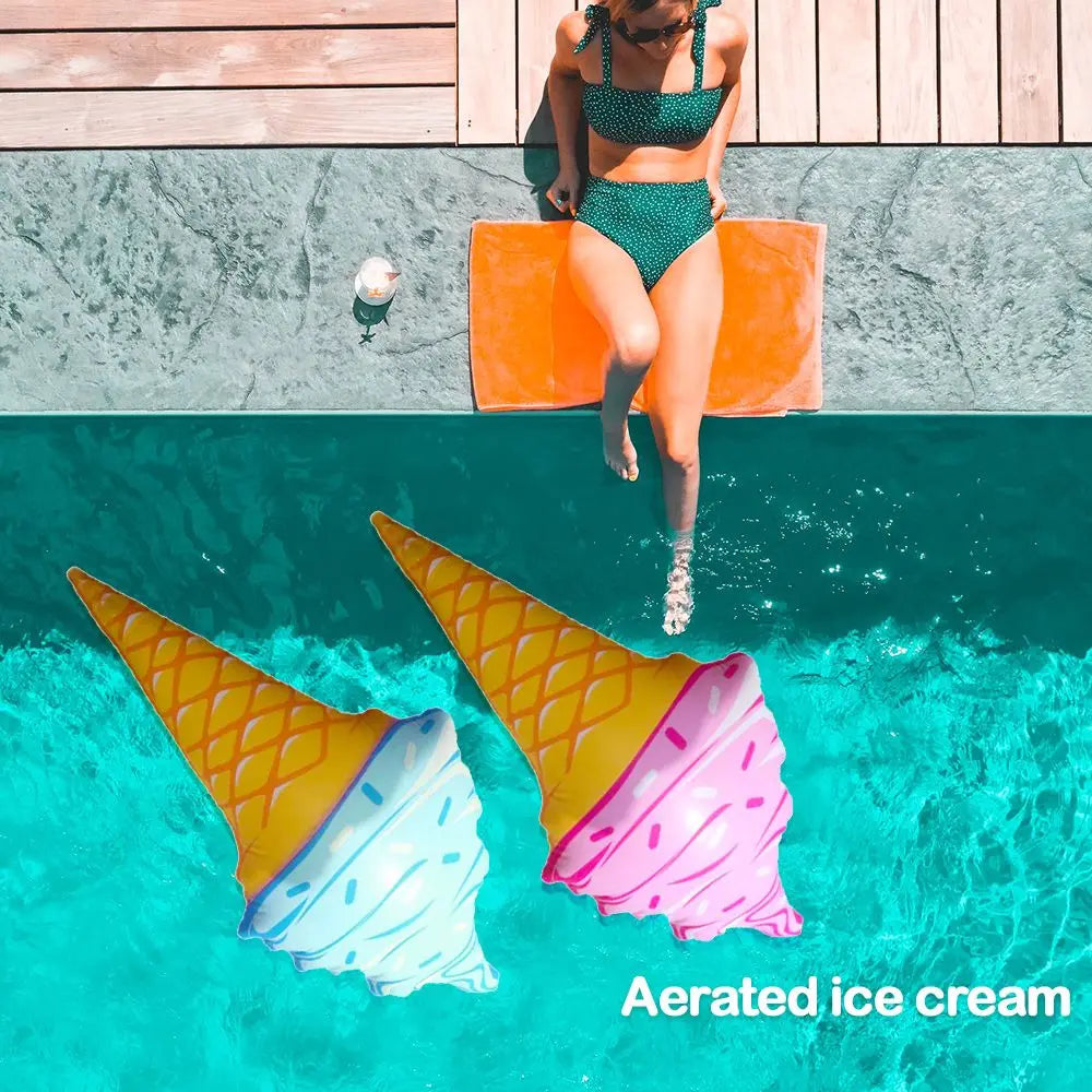 ☀️ Bouée Glace Géante Gonflable – Fun & Pool Party