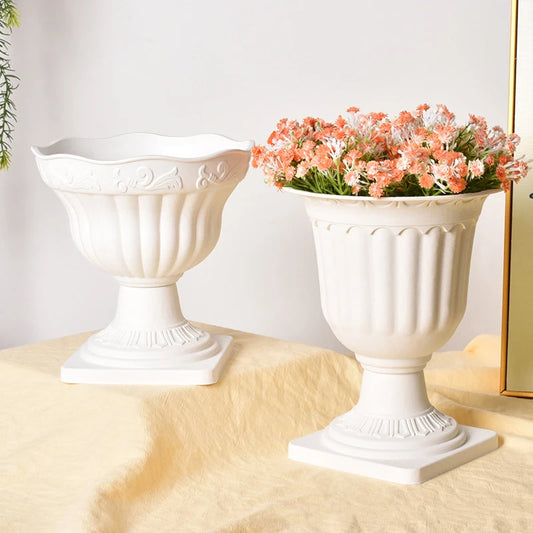Vase Romain Élégant – Décoration Centre de Table Mariage & Événement