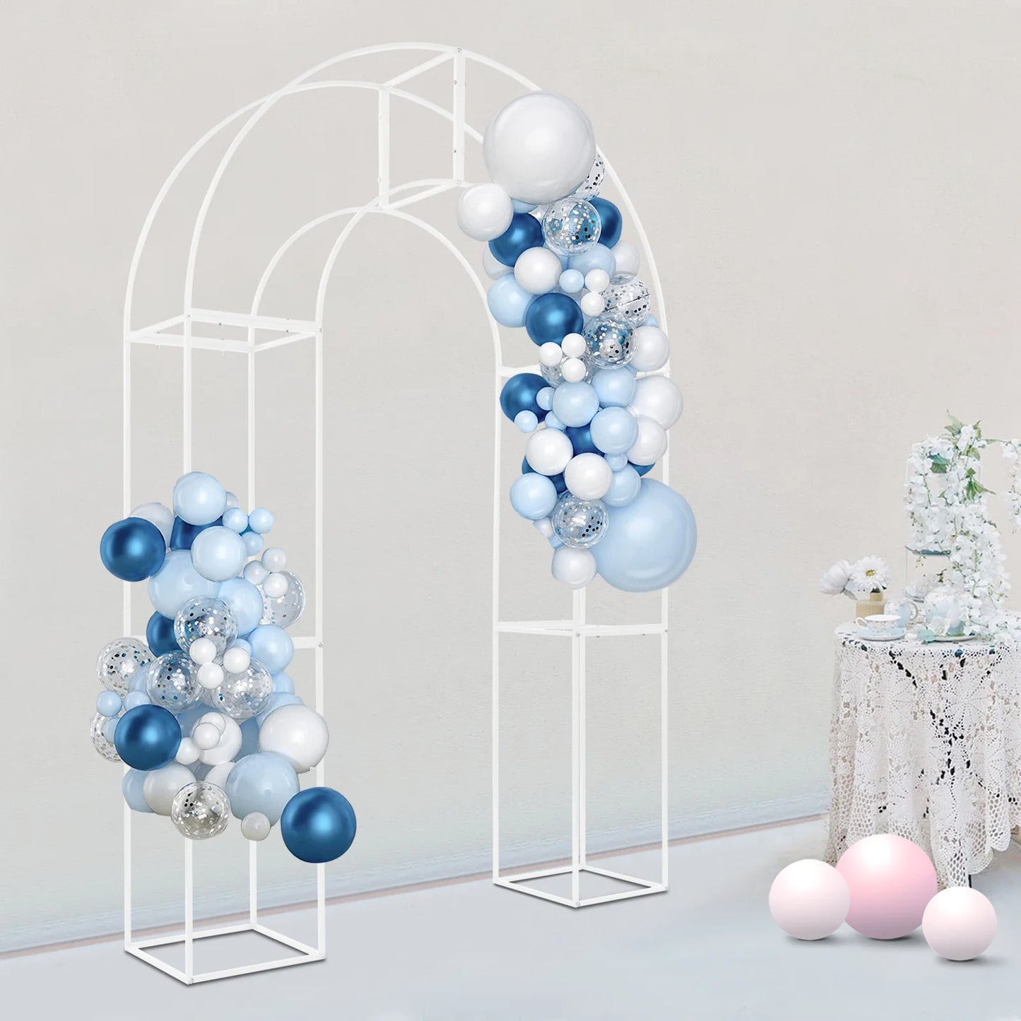 Arche de mariage ronde blanche démontable