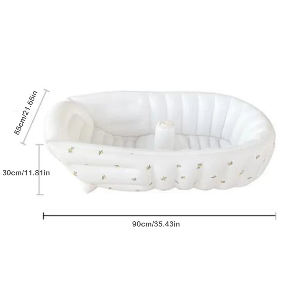 Baignoire Gonflable Bébé Portable – Piscine d’Été pour Nourrissons et Jeunes Enfants