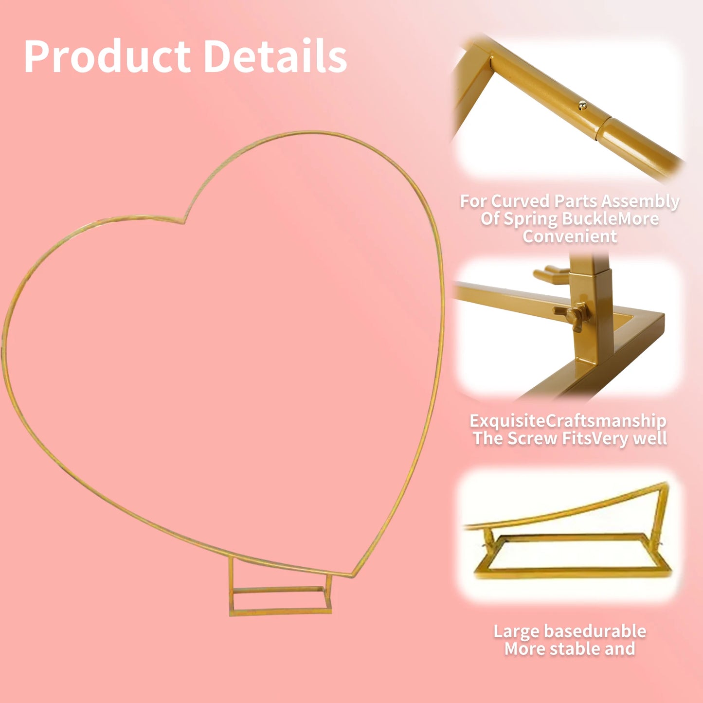 Arche Cœur Décoration Mariage – Support Métal Élégant pour Demande en Mariage & Événement