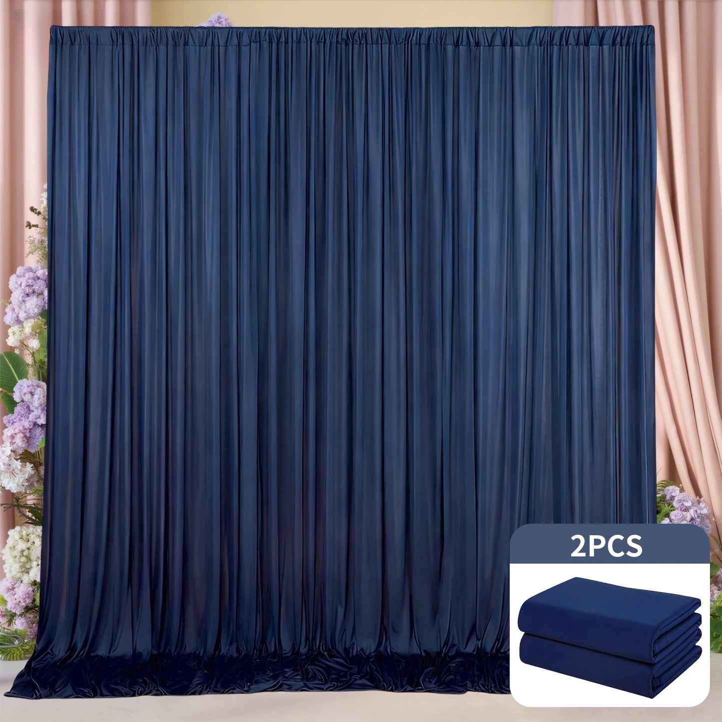 Rideau Noir Luxe 3x3m – Fond Photo & Décoration Événement Premium (Sans Plis)