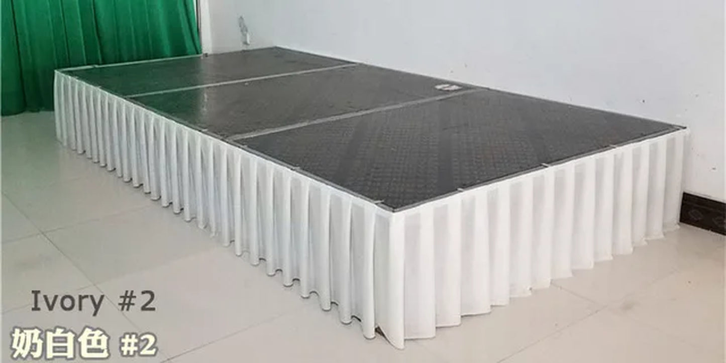 White Pleated Table Skirt Wedding Backdrop Curtains for Table Clothes Table Cover Wedding Stage Table Skirting for Event Party
