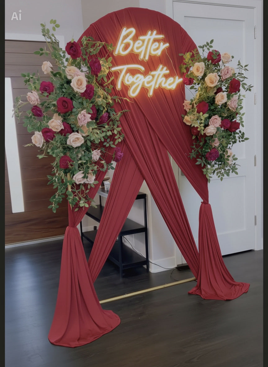 Voilage Blanc Élégant pour Arche de Mariage – Tissu 6M Décoration Cérémonie Chic & Raffinée /75cm X 6M Tull