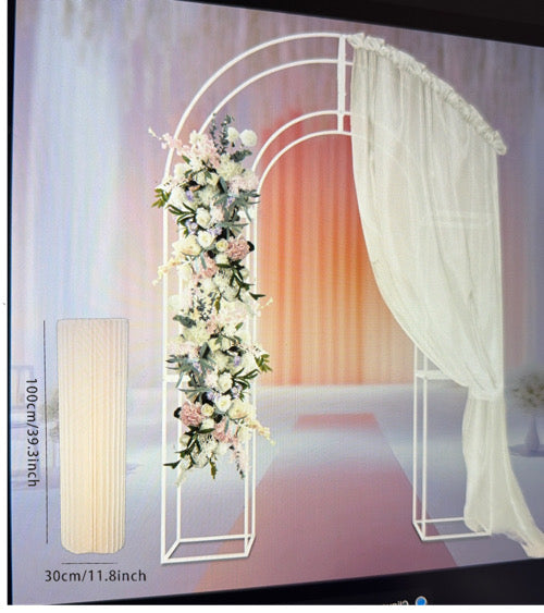 Arche de mariage ronde blanche démontable