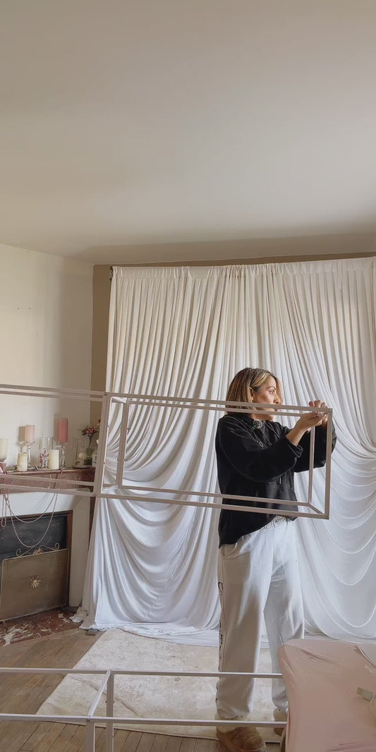 Arche de mariage ronde blanche démontable