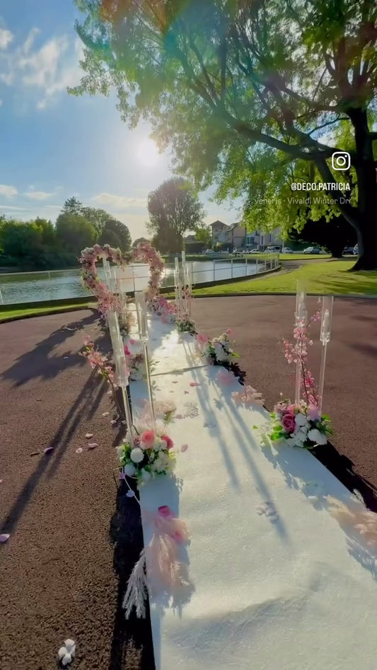 Arche Cœur Décoration Mariage – Support Métal Élégant pour Demande en Mariage & Événement